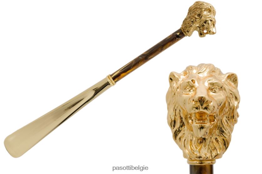 accessoires cs w37po - gouden leeuwenschoenlepel, parelbruine schacht PASOTTI VFHH4H260