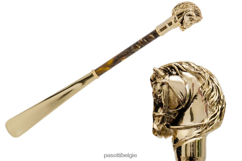 accessoires cs w41po - gouden paardenschoenlepel, parelbruine schacht PASOTTI VFHH4H310