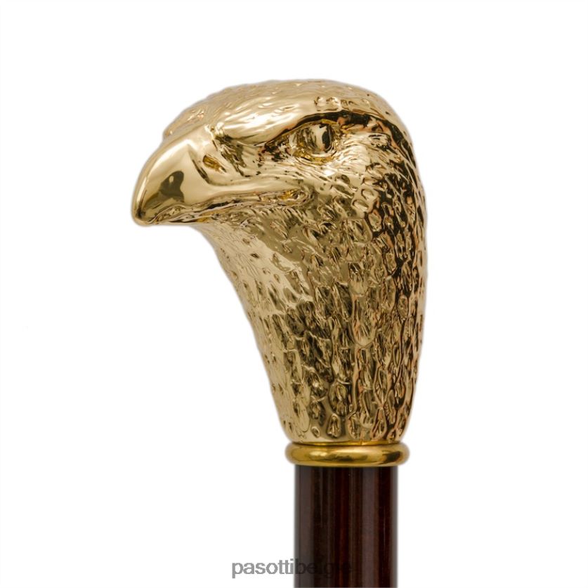 accessoires cs w85or-le - schoenlepel van gouden adelaar, schacht van bruin hout PASOTTI VFHH4H307