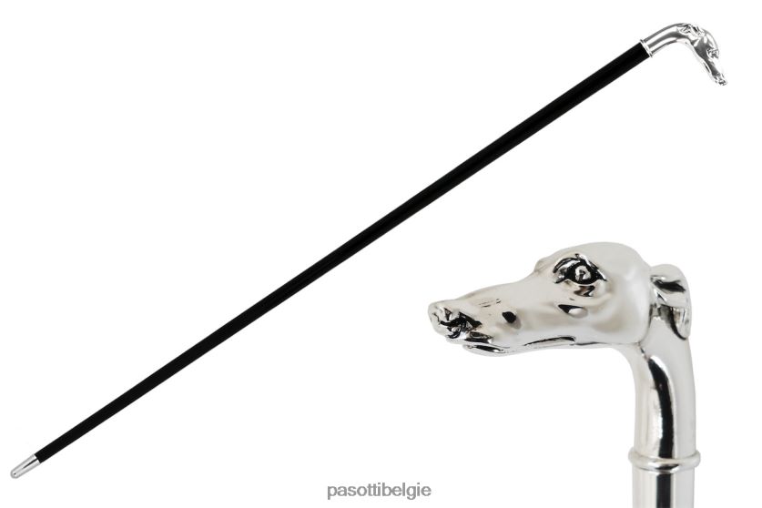 accessoires ba w39 - zilveren windhond hoofdstok PASOTTI VFHH4H250
