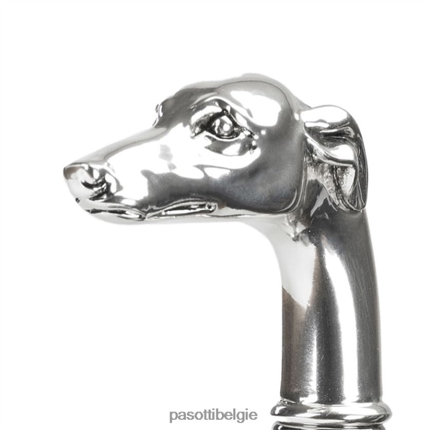 accessoires ba w39 - zilveren windhond hoofdstok PASOTTI VFHH4H250