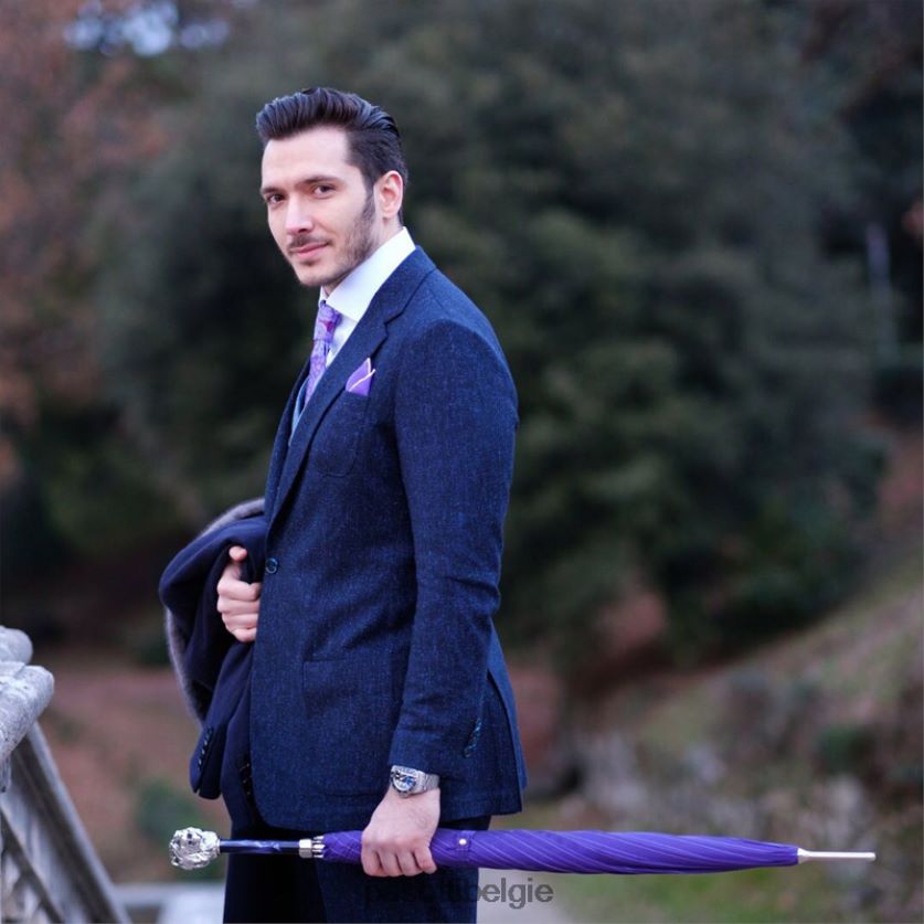 paraplu | 478 1084-7 w37pv - paarse paraplu met zilveren leeuwenhandvat PASOTTI VFHH4H61