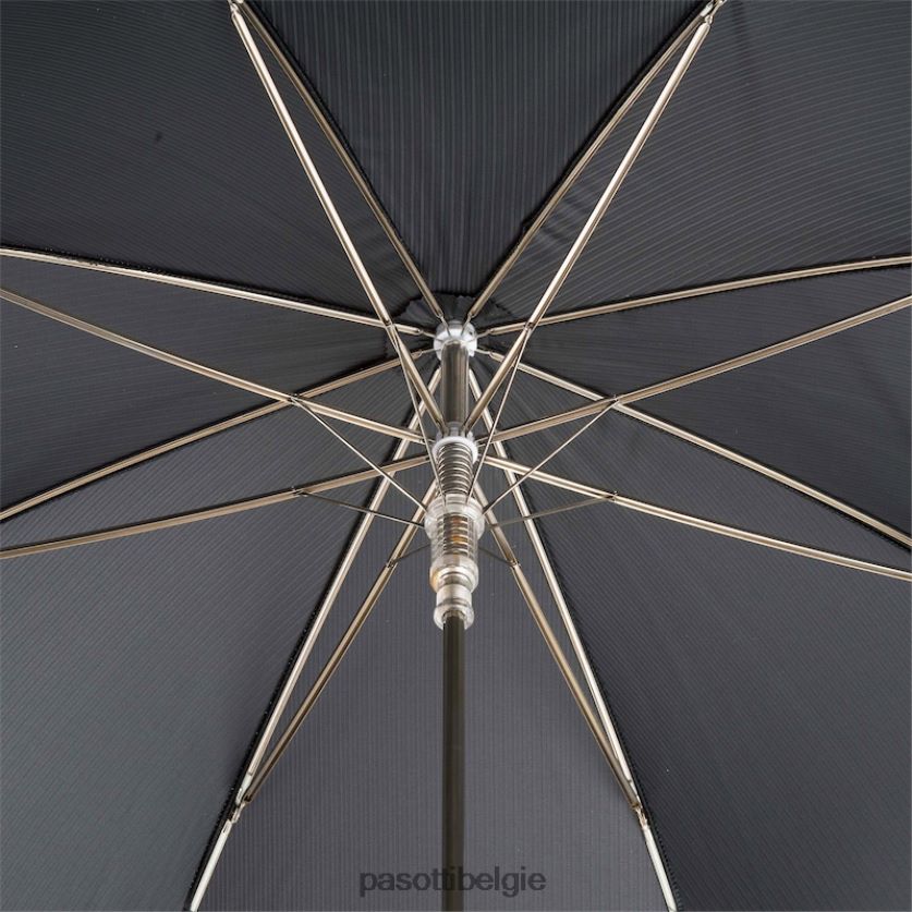 paraplu | 478 6768-1 w68 - zwarte paraplu met luxe rode edelsteenhandgreep PASOTTI VFHH4H6