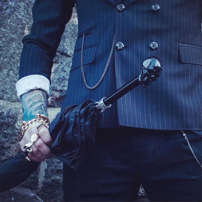 paraplu | 478 7079-8 w33ne - zwarte schedelparaplu PASOTTI VFHH4H74