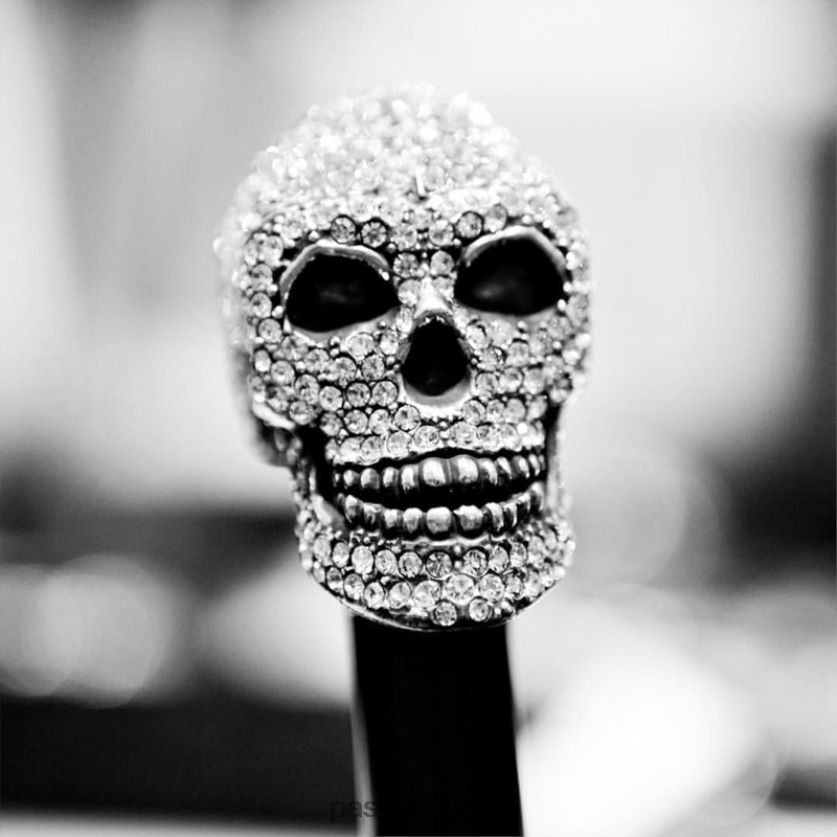 paraplu | 478 oxf-18 w333tr - luxe swarovski schedelparaplu PASOTTI VFHH4H4