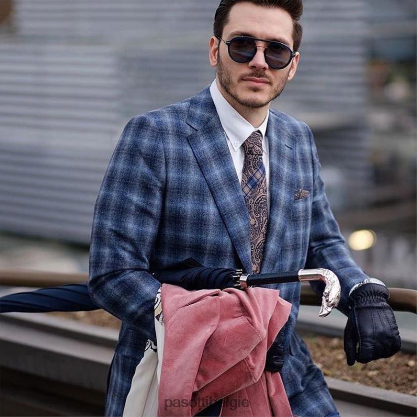 paraplu | 478fa oxf-14 w18c - blauwe paraplu, handvat van zilveren adelaar PASOTTI VFHH4H15