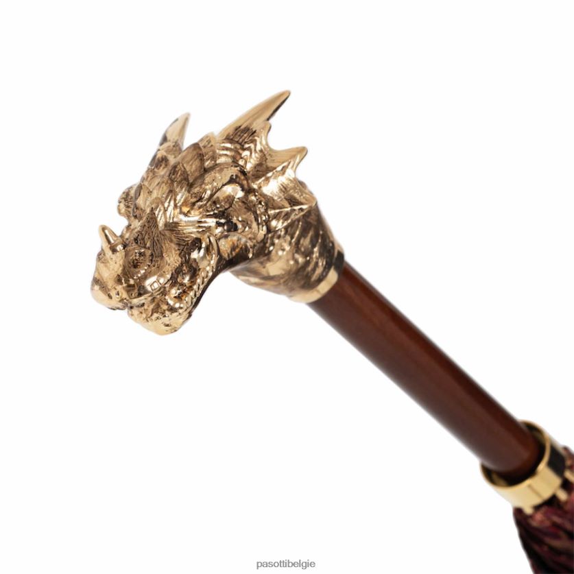 paraplu | 479 51873-1 k73v - gouden draken bordeauxrode paraplu PASOTTI VFHH4H1