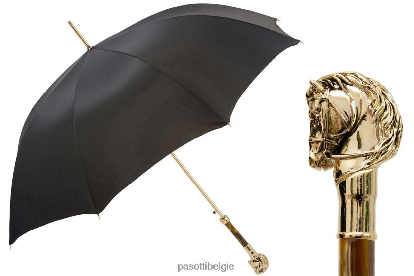 paraplu | 479 oxf-18 w41po - gouden paardenparaplu PASOTTI VFHH4H5
