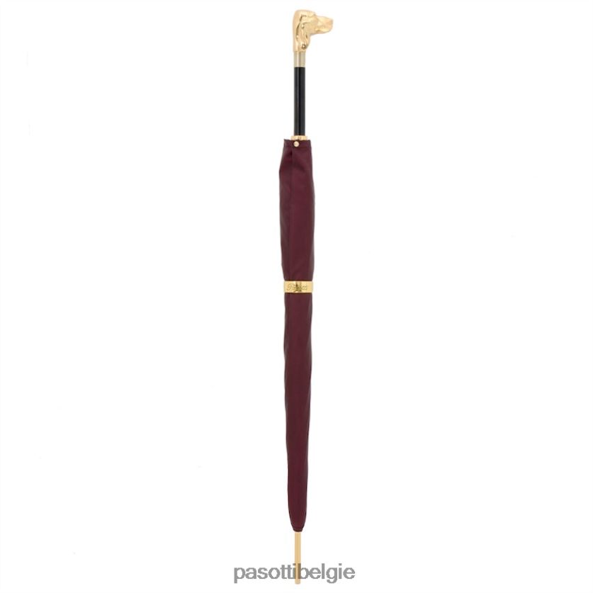 paraplu | 479fa oxf-15 w40 - bordeaux paraplu met gouden hondje PASOTTI VFHH4H21