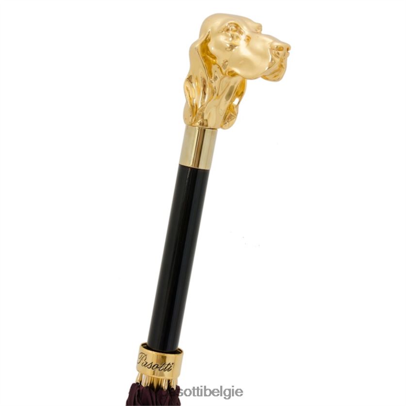 paraplu | 479fa oxf-15 w40 - bordeaux paraplu met gouden hondje PASOTTI VFHH4H21