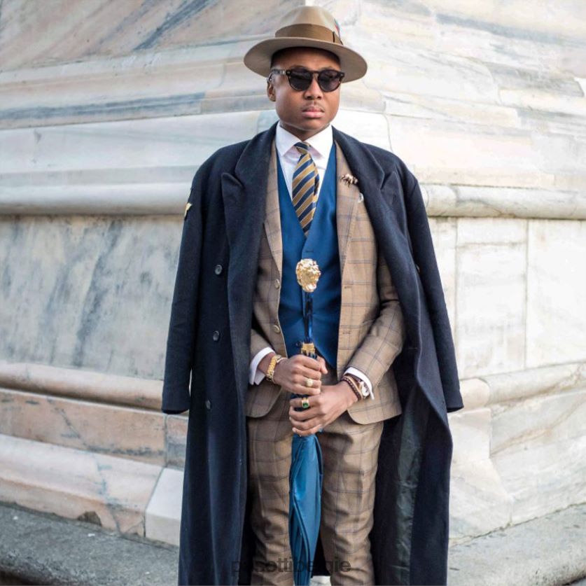 paraplu | 479fa oxf-8 w37pb - blauwe paraplu met gouden leeuwenhandvat PASOTTI VFHH4H23