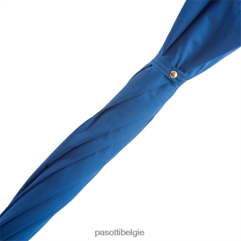 paraplu | 479fa oxf-8 w37pb - blauwe paraplu met gouden leeuwenhandvat PASOTTI VFHH4H23