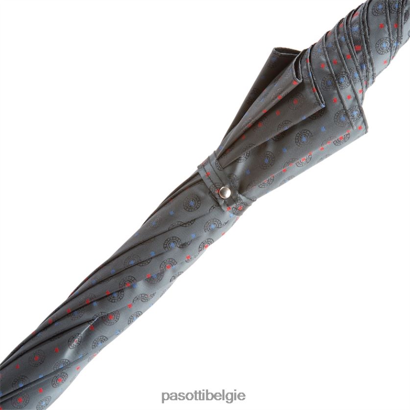 paraplu | 142 51404-5 p - paraplu met rood leren handvat PASOTTI VFHH4H110