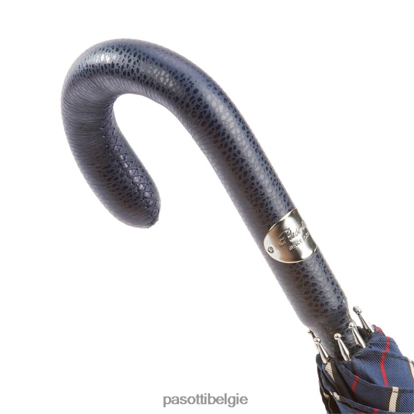paraplu | 142 bruce-1 p - op maat gemaakte paraplu, marineblauw leren handvat PASOTTI VFHH4H138