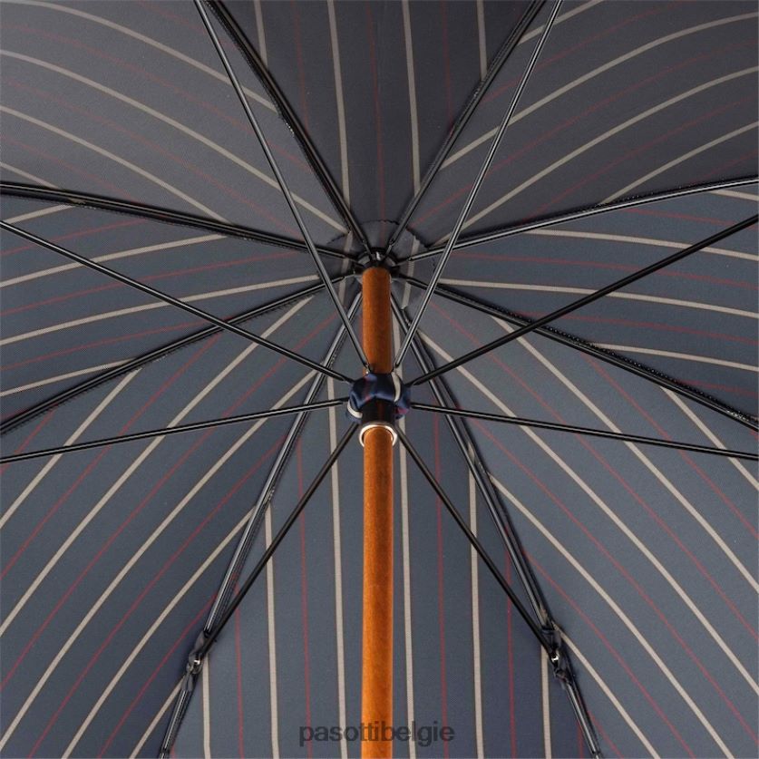 paraplu | 142 bruce-1 p - op maat gemaakte paraplu, marineblauw leren handvat PASOTTI VFHH4H138