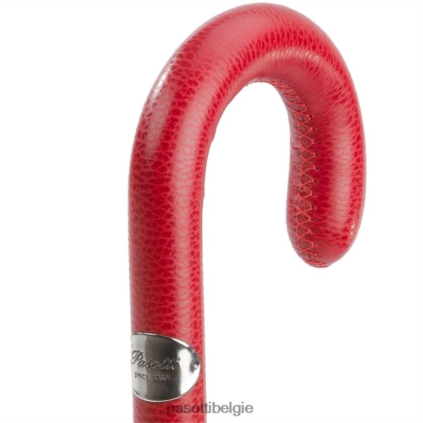 paraplu | 142 pto cn3 p - op maat gemaakte paraplu, rood lederen handvat PASOTTI VFHH4H133