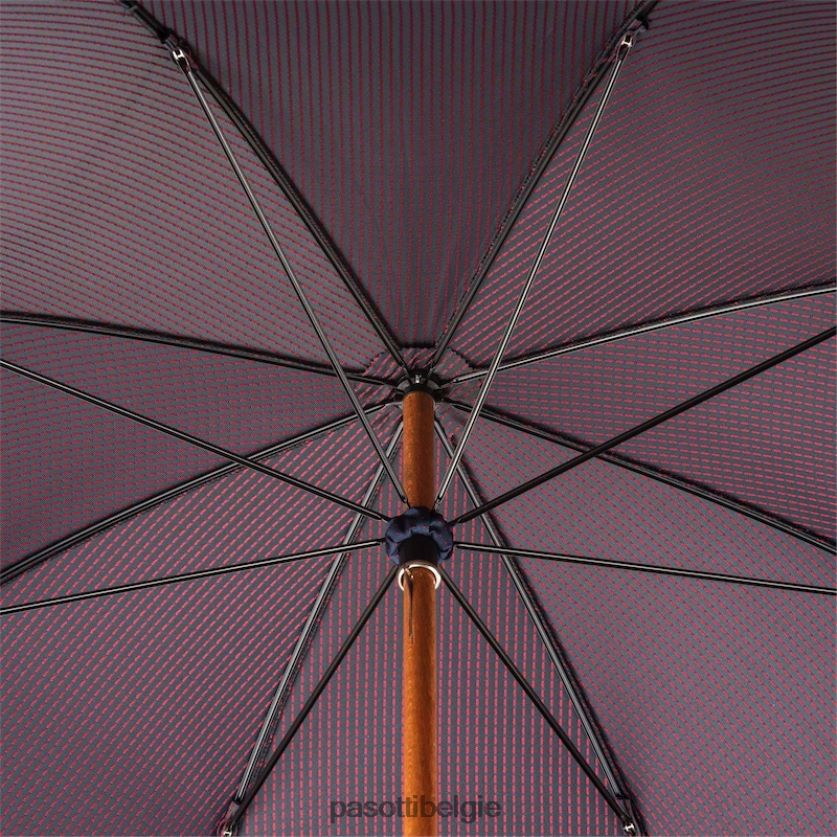 paraplu | 142 pto cn3 p - op maat gemaakte paraplu, rood lederen handvat PASOTTI VFHH4H133