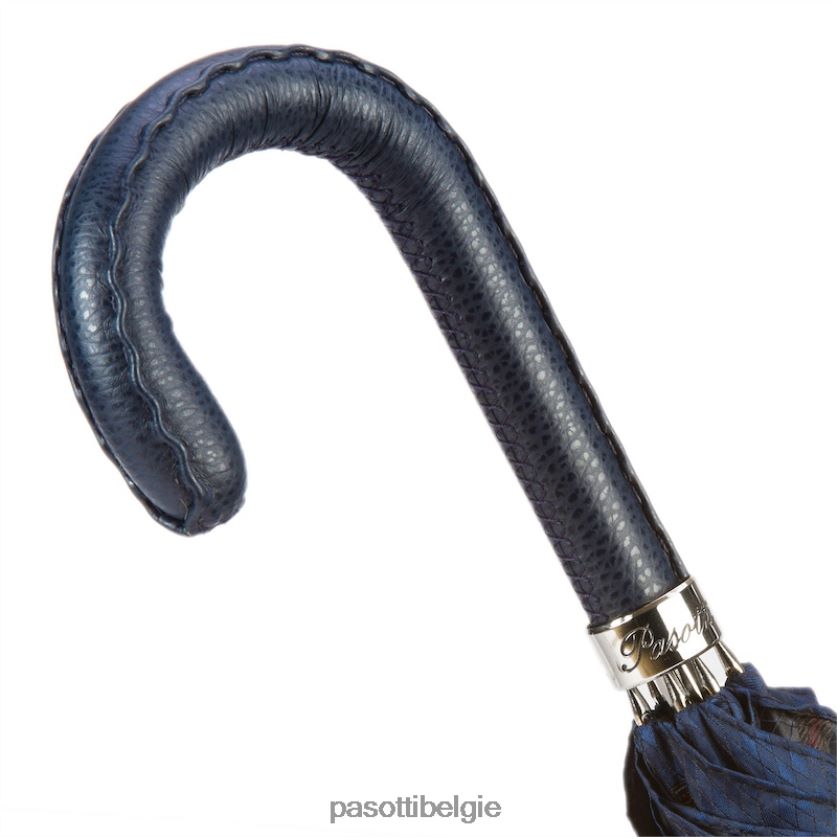 paraplu | 478 6279-3 n36 - paraplu met marineblauw leren handvat PASOTTI VFHH4H154