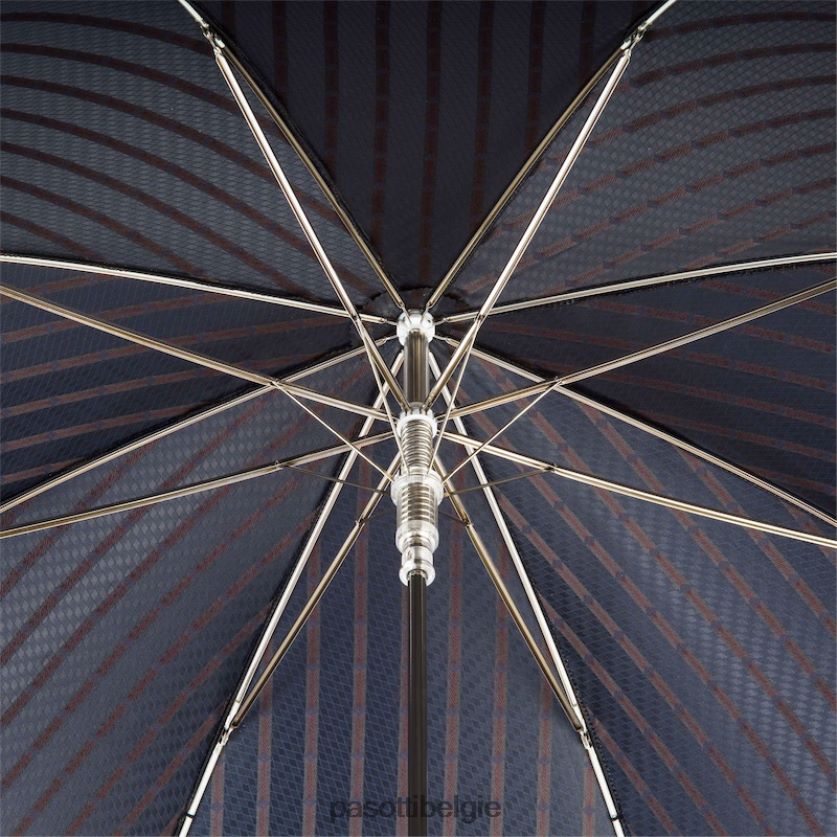 paraplu | 478 6279-3 n36 - paraplu met marineblauw leren handvat PASOTTI VFHH4H154