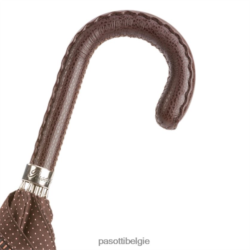 paraplu | 478 pto cn11 n36 - paraplu met bruin leren handvat PASOTTI VFHH4H144