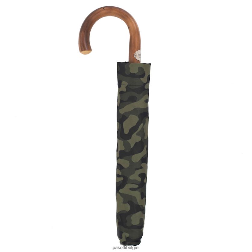paraplu | 64 11780-254 c - camouflage opvouwbare paraplu, houten handvat PASOTTI VFHH4H194