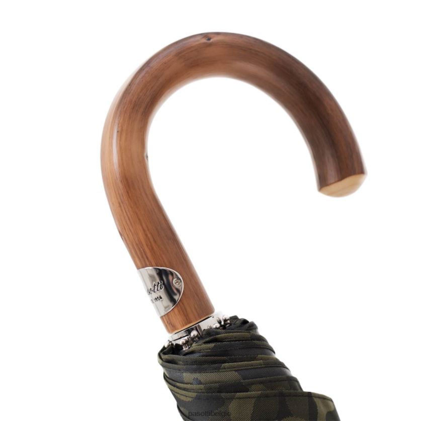 paraplu | 64 11780-254 c - camouflage opvouwbare paraplu, houten handvat PASOTTI VFHH4H194