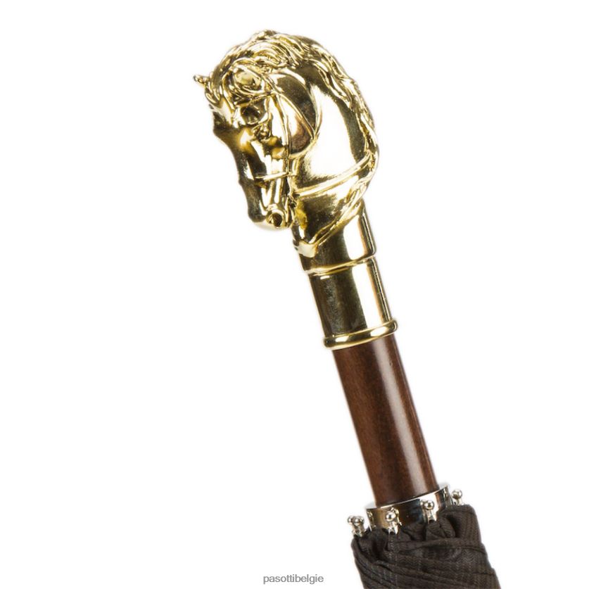 paraplu | 64 6768-3 w41or - gouden paard opvouwbare paraplu PASOTTI VFHH4H181