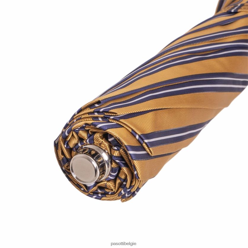 paraplu | 64 81686-2 m - okerkleurige gestreepte opvouwbare paraplu PASOTTI VFHH4H179