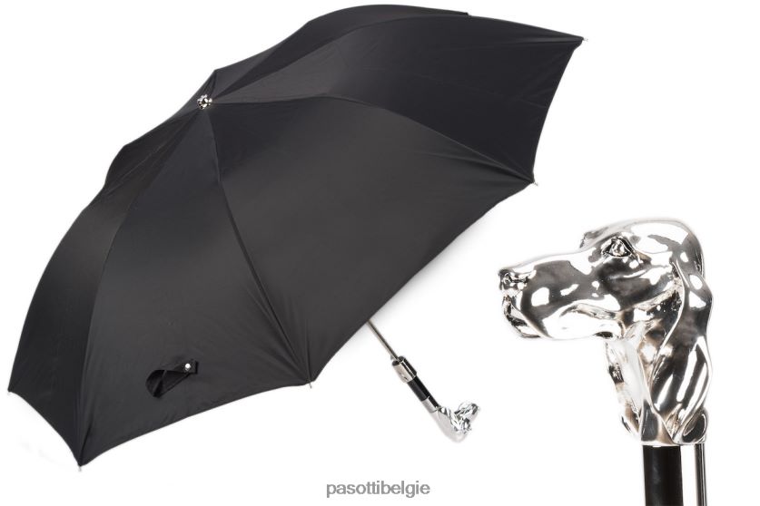 paraplu | 64 oxf-18 w40 - zilveren opvouwbare hondenparaplu PASOTTI VFHH4H168