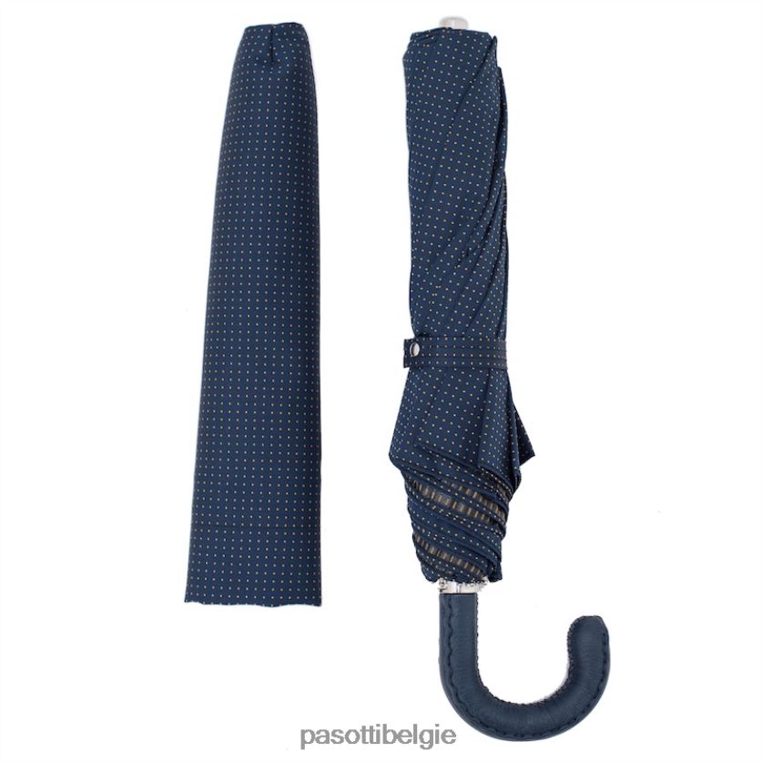 paraplu | 64 pto cn4 n36 - opvouwbare paraplu met leren handvat PASOTTI VFHH4H186