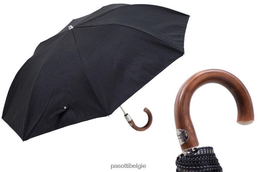 paraplu | 64 pto cn5 c - klassieke opvouwbare paraplu, kastanjehouten handvat PASOTTI VFHH4H192