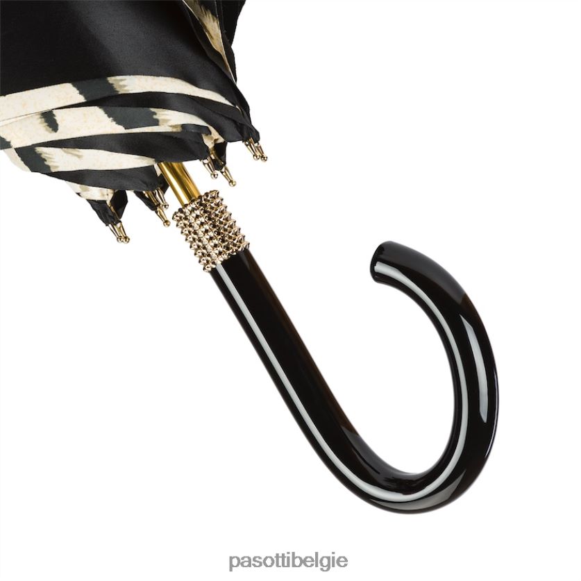 paraplu | 189 1409-29 b17 - zwarte tijgerparaplu, dubbeldoek PASOTTI VFHH4H411