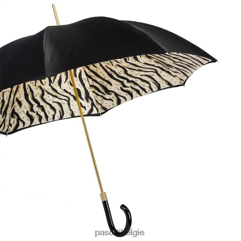 paraplu | 189 1409-29 b17 - zwarte tijgerparaplu, dubbeldoek PASOTTI VFHH4H411