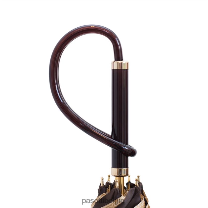 paraplu | 189 1411-61 a - bruin gespikkelde paraplu, dubbeldoek PASOTTI VFHH4H429