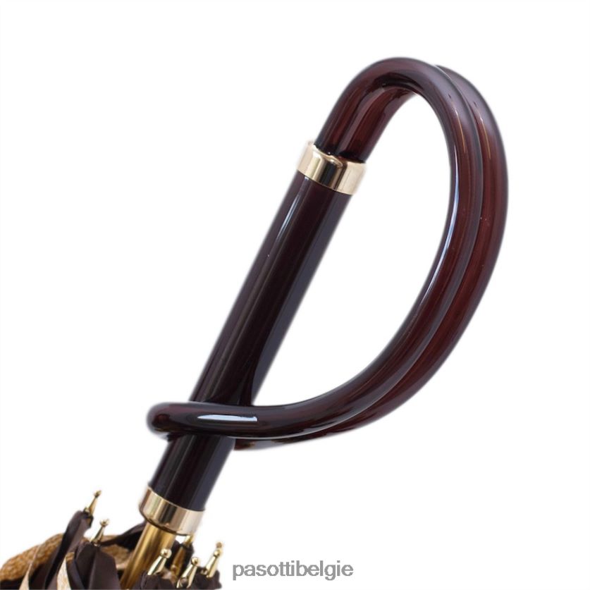 paraplu | 189 1411-61 a - bruin gespikkelde paraplu, dubbeldoek PASOTTI VFHH4H429