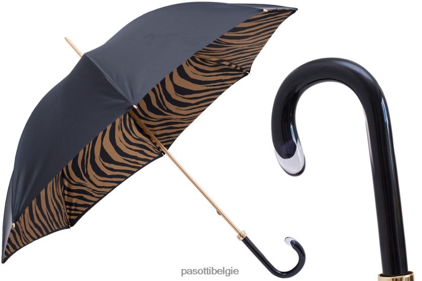 paraplu | 189 21028-11 g15 - bruine paraplu met zebraprint PASOTTI VFHH4H432