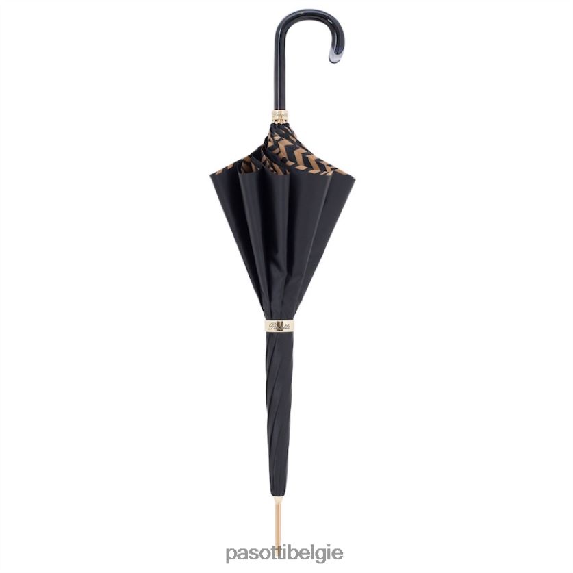 paraplu | 189 21028-11 g15 - bruine paraplu met zebraprint PASOTTI VFHH4H432