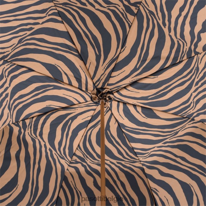 paraplu | 189 21028-11 g15 - bruine paraplu met zebraprint PASOTTI VFHH4H432