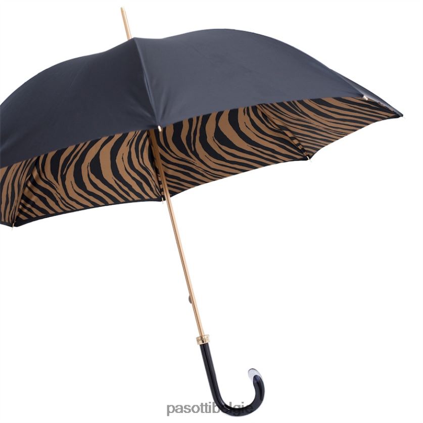 paraplu | 189 21028-11 g15 - bruine paraplu met zebraprint PASOTTI VFHH4H432