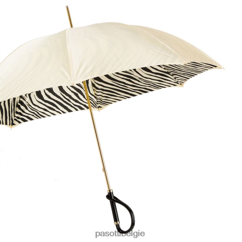 paraplu | 189 21028-55 a - ivoorkleurige paraplu met zebrine binnenkant, dubbeldoek PASOTTI VFHH4H419