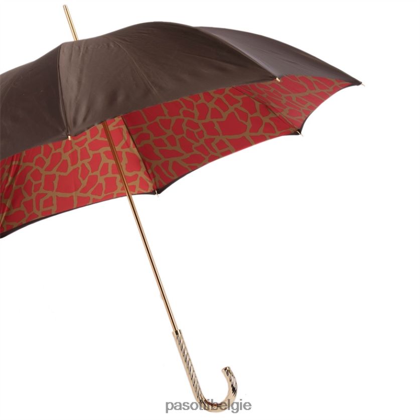 paraplu | 189 21029-21 g2 - paraplu met rode giraffenprint binnenkant, dubbeldoek PASOTTI VFHH4H420