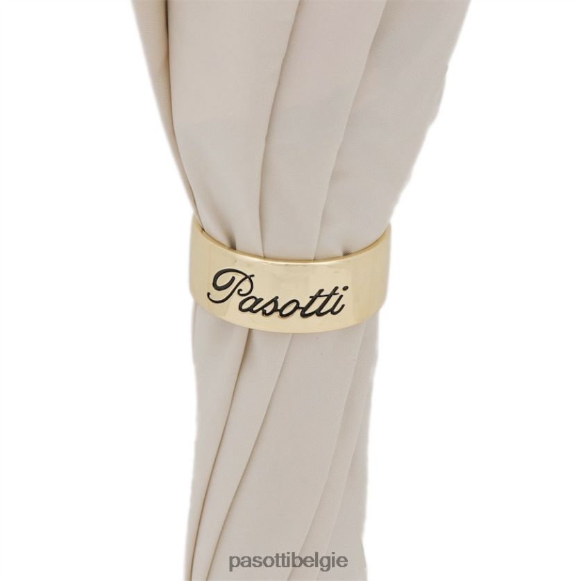 paraplu | 189 52417-11 a35 - Paraplu met luipaardprint en leren handvat met ruches PASOTTI VFHH4H430