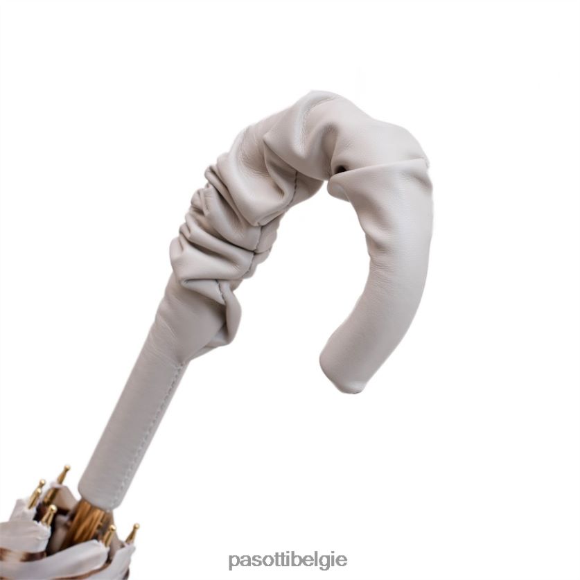 paraplu | 189 52417-11 a35 - Paraplu met luipaardprint en leren handvat met ruches PASOTTI VFHH4H430