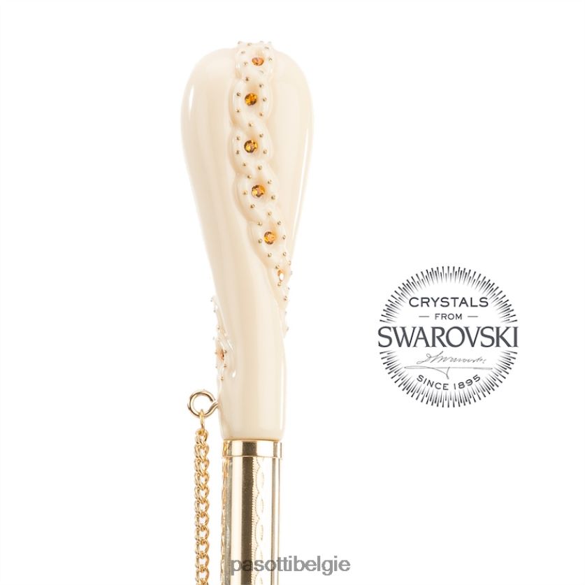 paraplu | 189 52417-11 z5 - crèmewitte paraplu met luipaardprint, dubbeldoek PASOTTI VFHH4H424