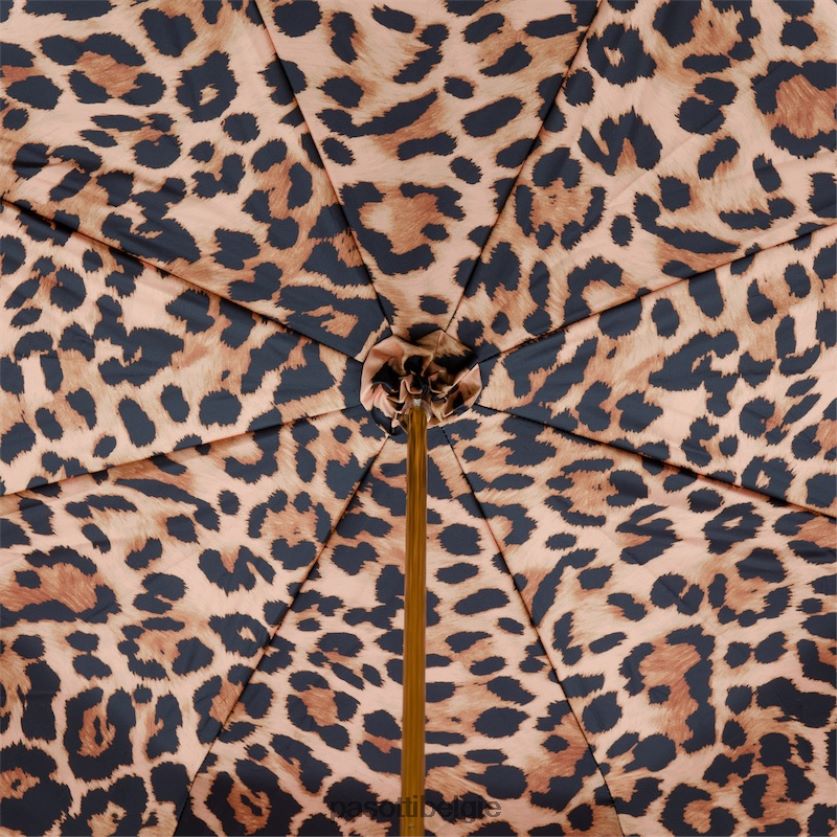 paraplu | 189 5a488-92 p5 - rode paraplu met luipaardprint, dubbel stof PASOTTI VFHH4H417