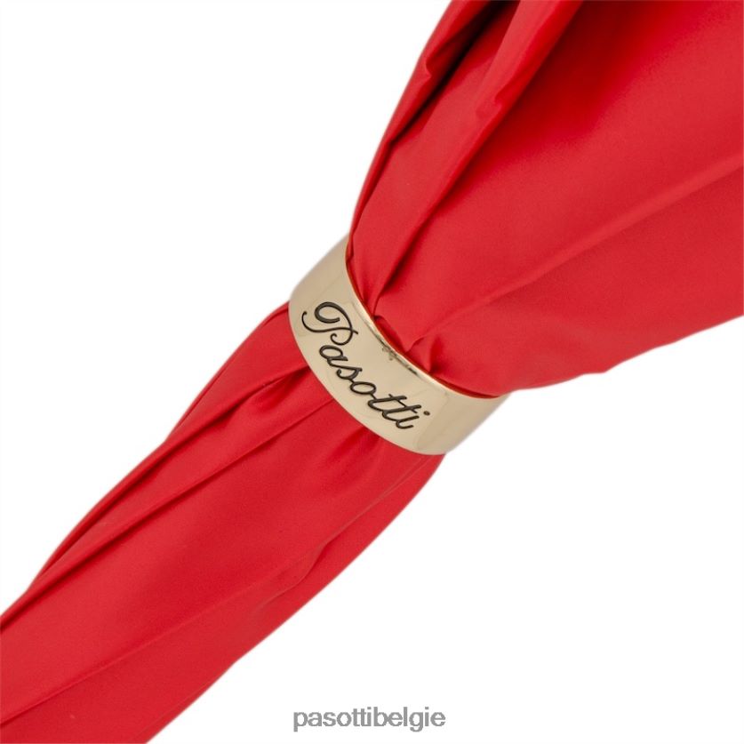 paraplu | 189 5a488-92 p5 - rode paraplu met luipaardprint, dubbel stof PASOTTI VFHH4H417