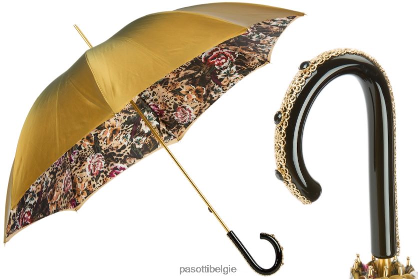 paraplu | 189 5x015-2 c49 - dierlijker paraplu met bloemen PASOTTI VFHH4H427