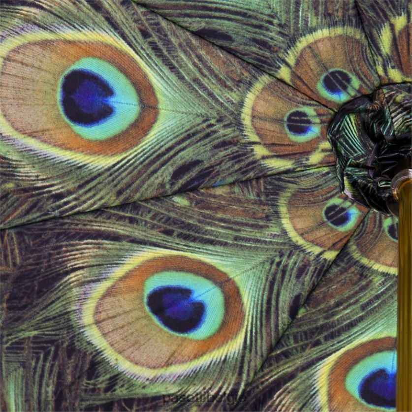 paraplu | 189 hawaii p5 - zwarte paraplu met pauwbinnenwerk, dubbeldoek PASOTTI VFHH4H415