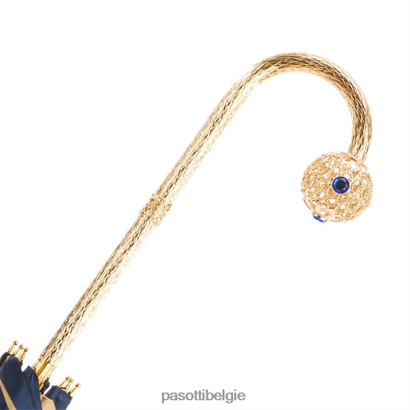 paraplu | 189 21065-13 p17 - luxe blauwe dahliaparaplu, dubbeldoek PASOTTI VFHH4H337