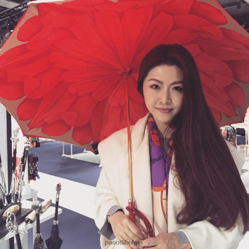 paraplu | 189 21065-21 a - rode dahliaparaplu, dubbeldoek PASOTTI VFHH4H331